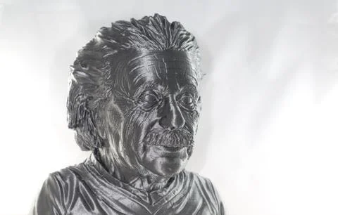 3D printed Albert Einstein Bust Fotos Stock