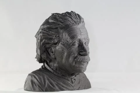 3D printed Albert Einstein Bust Fotos Stock