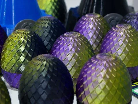 3D printed art object. Art object printed 3D printer from melted colored plastic Stock Photos