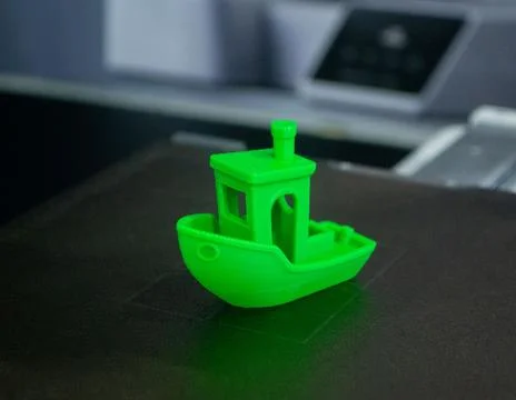 3D printed art object. Art object printed 3D printer from melted colored plastic Stock Photos