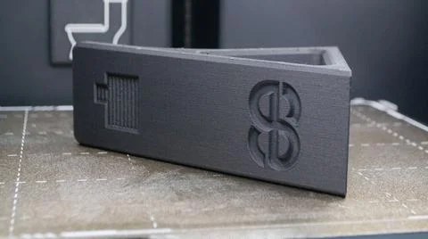 3D printed art object. Art object printed 3D printer from melted colored plastic Stock Photos