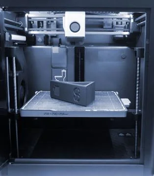 3D printed art object. Art object printed 3D printer from melted colored plastic Stock Photos