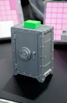 3D printed art object. Art object printed 3D printer from melted colored plastic Stock Photos