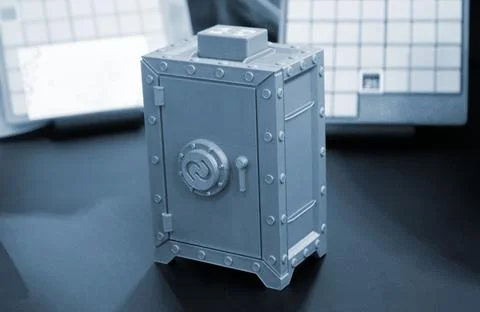 3D printed art object. Art object printed 3D printer from melted colored plastic 스톡 사진