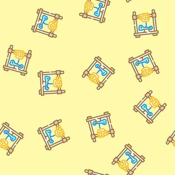 3d printed bones future technology vector seamless pattern Stock Illustration