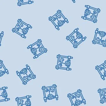 3d printed bones future technology line vector seamless pattern Illustrazione stock