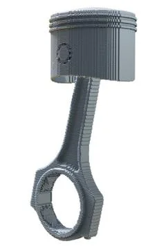 3d printed car piston isolated 스톡 일러스트
