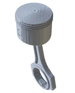 3d printed car piston isolated イラスト素材