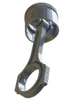 3d printed car piston isolated Illustrazione stock