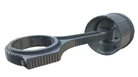 3d printed car piston isolated 스톡 일러스트