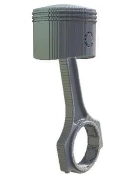 3d printed car piston isolated 스톡 일러스트