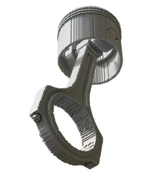 3d printed car piston isolated イラスト素材