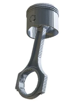 3d printed car piston isolated Stock Illustration