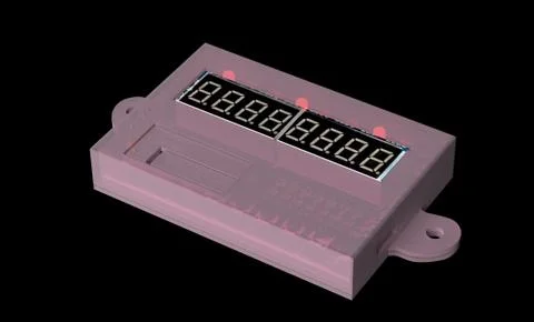 3d printed case for electronic device, 3d illustration Stock Illustration