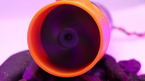 3D Printed Centrifugal pump impeller part spinning, Water pump of centrifugal Video stock 169675860