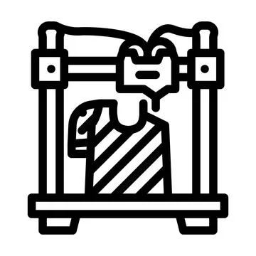 3d printed clothes future technology line icon vector illustration Illustrazione stock