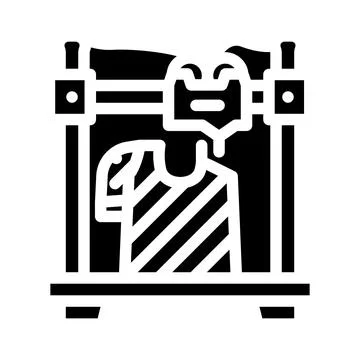 3d printed clothes future technology glyph icon vector illustration Stock Illustration