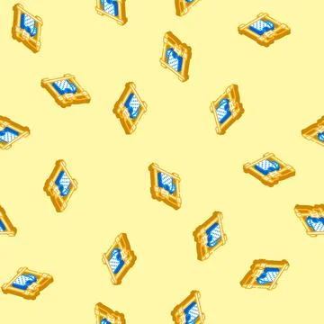 3d printed clothes future technology isometric icon seamless pattern Illustrazione stock