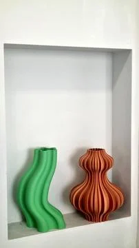 3D Printed Decorative Vases 스톡 사진
