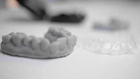 3D Printed Dental Model With Invisalign ... | Stock Video | Pond5