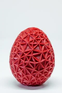 3d printed egg, easter object, voronoi polygonal style decoration 스톡 사진