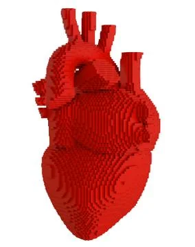 3d printed heart isolated イラスト素材