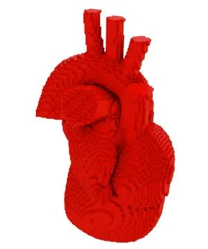3d printed heart isolated 스톡 일러스트