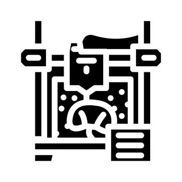 3d printed human organ future technology glyph icon vector illustration Illustrazione stock