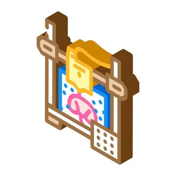 3d printed human organ future technology isometric icon vector illustration 스톡 일러스트