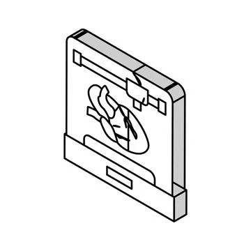 3d printed human organ future technology isometric icon vector illustration Illustrazione stock