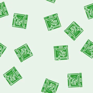 3d printed human organ future technology glyph seamless pattern Stock Illustration