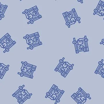 3d printed human organ future technology line vector seamless pattern Stock Illustration