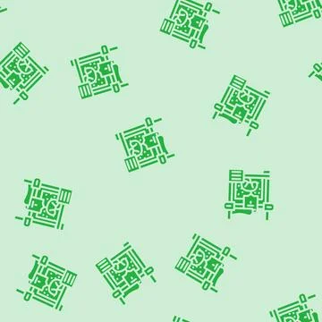 3d printed human organ future technology glyph vector seamless pattern Stock Illustration