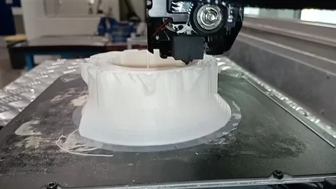 3D printed items made from plastic for industryial needs Stock-Footage 330531036