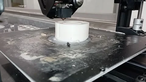 3D printed items made from plastic for industryial needs Stock-Footage 330531040
