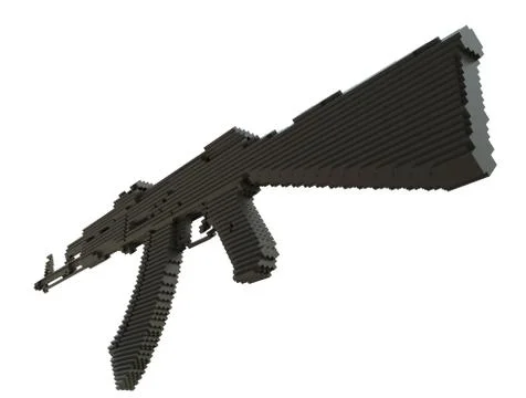 3d printed machine gun isolated 스톡 일러스트
