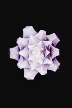 A 3D printed object that looks like a white Christmas tree, taken from above, 写真素材
