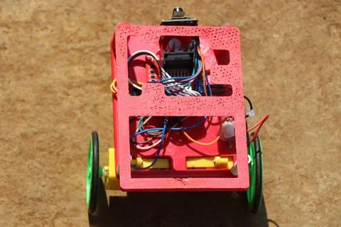 3D printed robotic car that is built as a prototyping project in testing Stock Photos