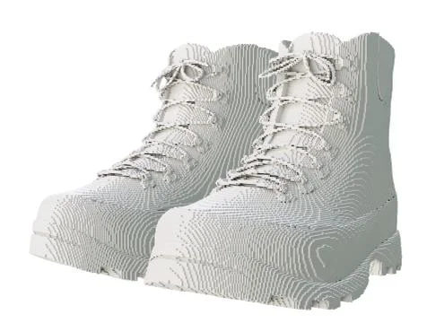 3d printed shoes isolated on white background 스톡 일러스트