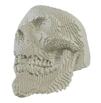3d printed skull isolated 스톡 일러스트