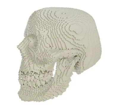 3d printed skull isolated 스톡 일러스트