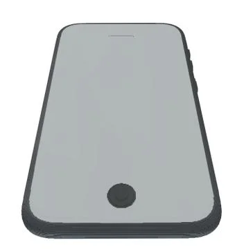 3d printed smartphone isolated on white background 스톡 일러스트