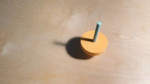 3d Printed Spinning Top Stock Footage 129336979