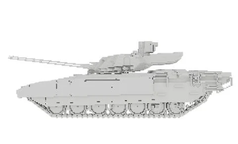 3d printed tank isolated on white background 스톡 일러스트