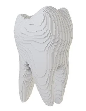 3d printed tooth isolated on white background 스톡 일러스트