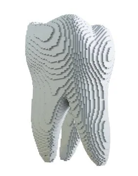 3d printed tooth isolated on white background イラスト素材