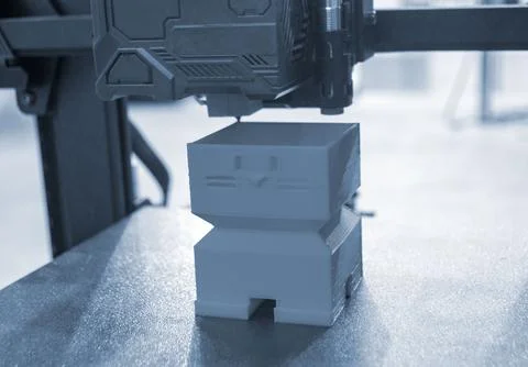 3D printer 3D printer printing process closeup 3D printer creating object molten Stock Photos