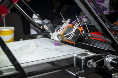 3D printer 3D printer printing process 3D printer creating object molten plastic Stock Photos