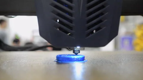 3D printer 3D printing 3d printer printing process. 3D printer creating object Stock Footage 243812712