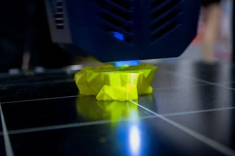 3D printer 3D printing. 3d printer printing process close-up 3D printer creating Stock Photos